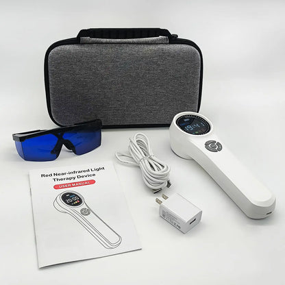 Toponechoice Cold Laser Therapy Device HHL02: 1760mW 980nm 808nm 650nm GaAlAs Class 3B Laser for Dogs, Horses, and People - Advanced Low-Level Laser (LLLT) for Pain Relief