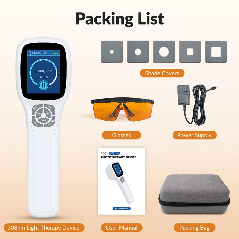 Handheld 308nm Laser UVB Light Therapy At Home For Vitiligo and Psoriasis